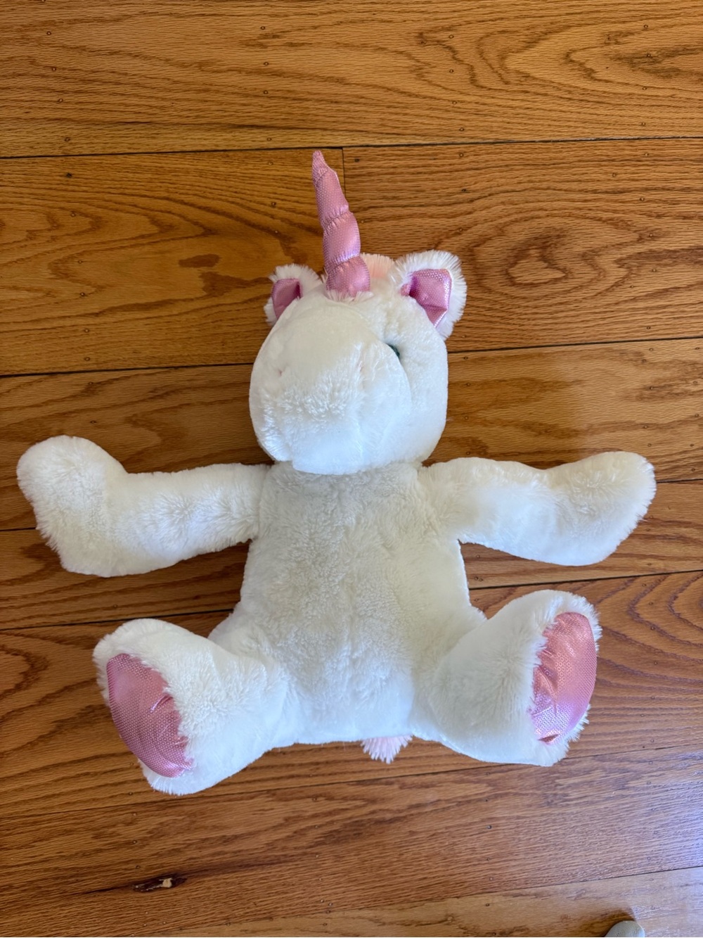 Plush White Unicorn with Pink Horn & Accents